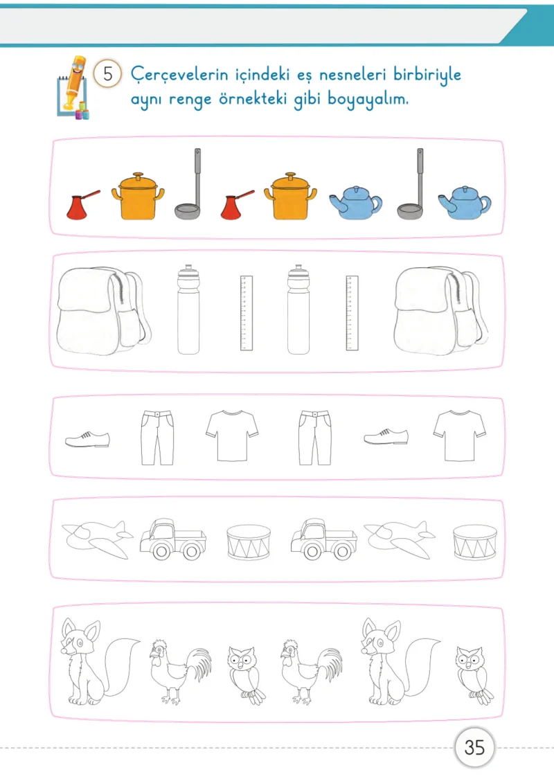 1. Sınıf Matematik Ders Kitabı Cevapları Meb Yayınları 1. Kitap Sayfa 35