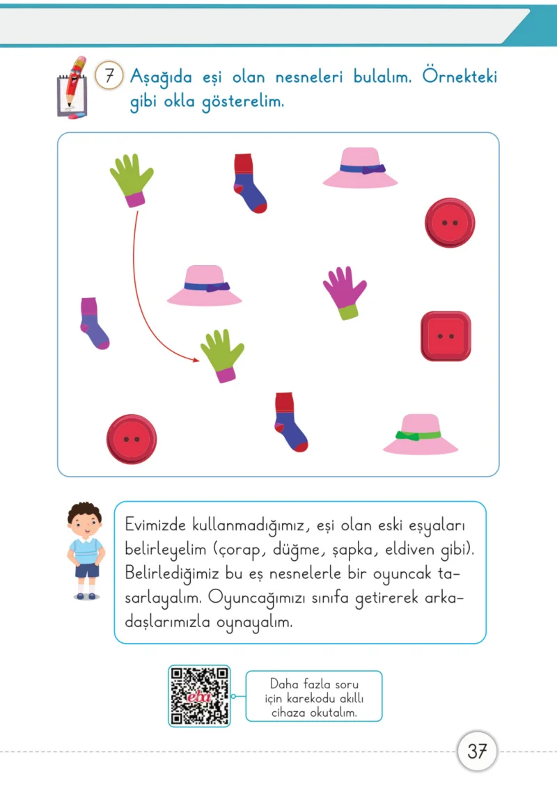 1. Sınıf Matematik Ders Kitabı Cevapları Meb Yayınları 1. Kitap Sayfa 37