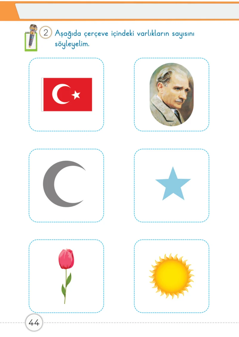 1. Sınıf Matematik Ders Kitabı Cevapları Meb Yayınları 1. Kitap Sayfa 44