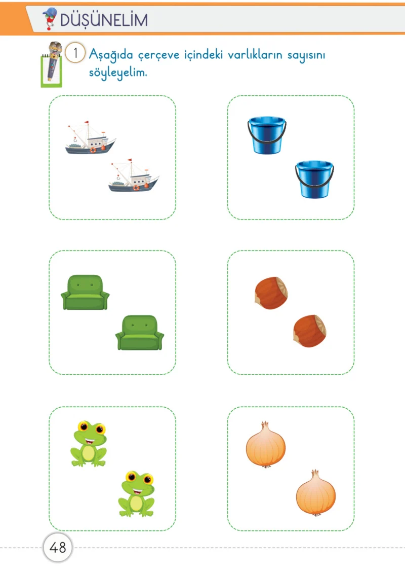 1. Sınıf Matematik Ders Kitabı Cevapları Meb Yayınları 1. Kitap Sayfa 48