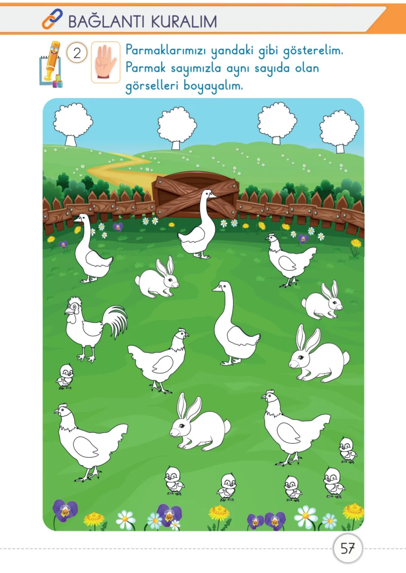 1. Sınıf Matematik Ders Kitabı Cevapları Meb Yayınları 1. Kitap Sayfa 57
