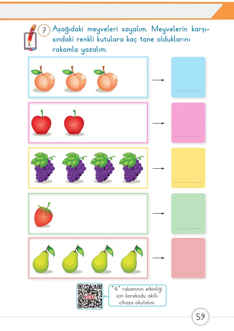 1. Sınıf Matematik Ders Kitabı Cevapları Meb Yayınları 1. Kitap Sayfa 59