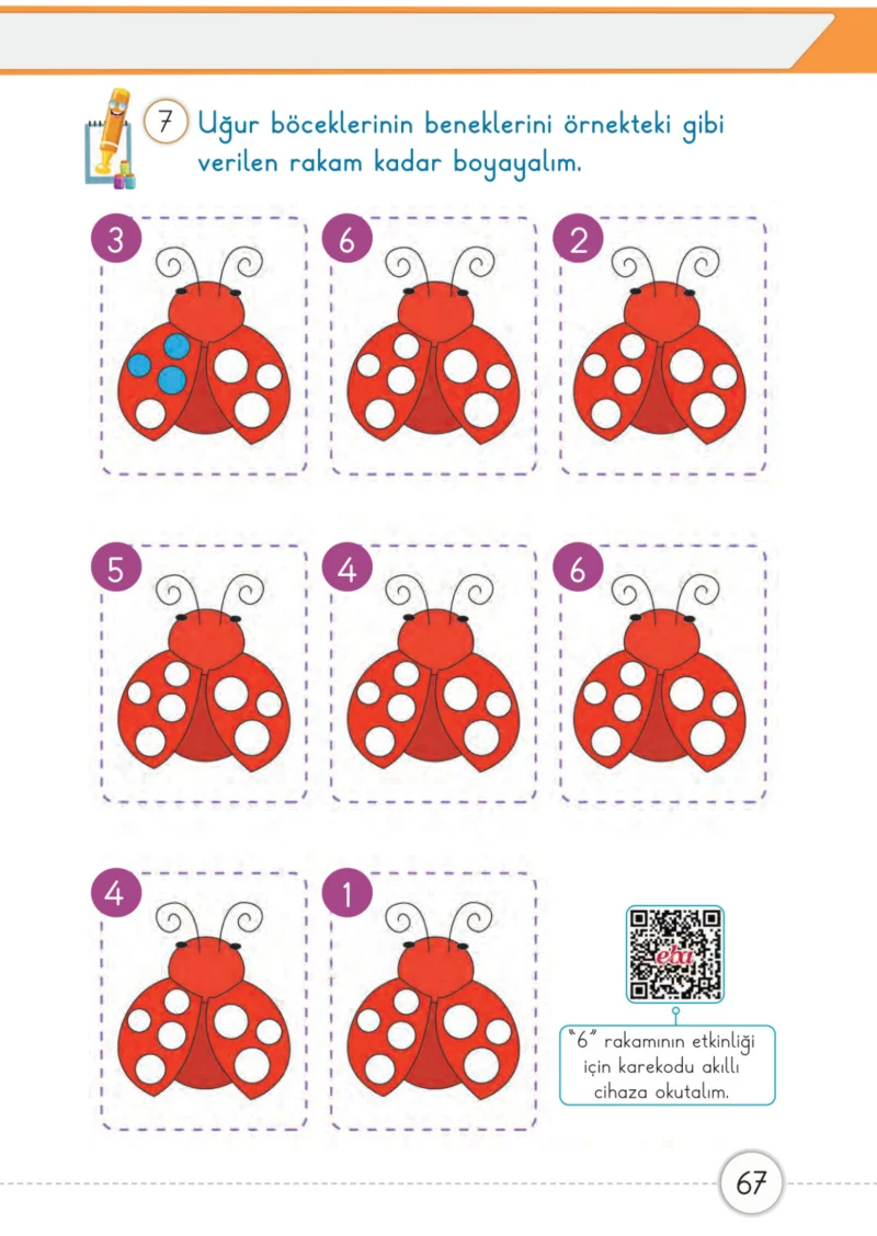 1. Sınıf Matematik Ders Kitabı Cevapları Meb Yayınları 1. Kitap Sayfa 67