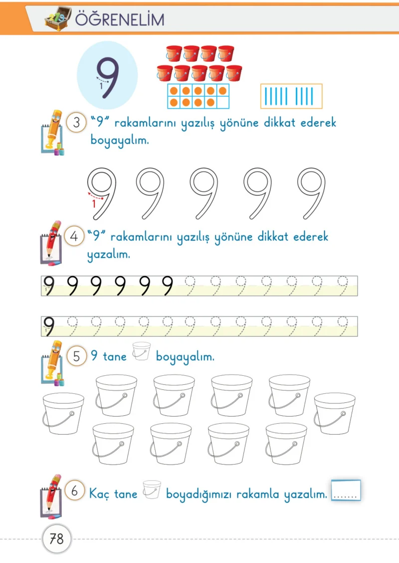 1. Sınıf Matematik Ders Kitabı Cevapları Meb Yayınları 1. Kitap Sayfa 78