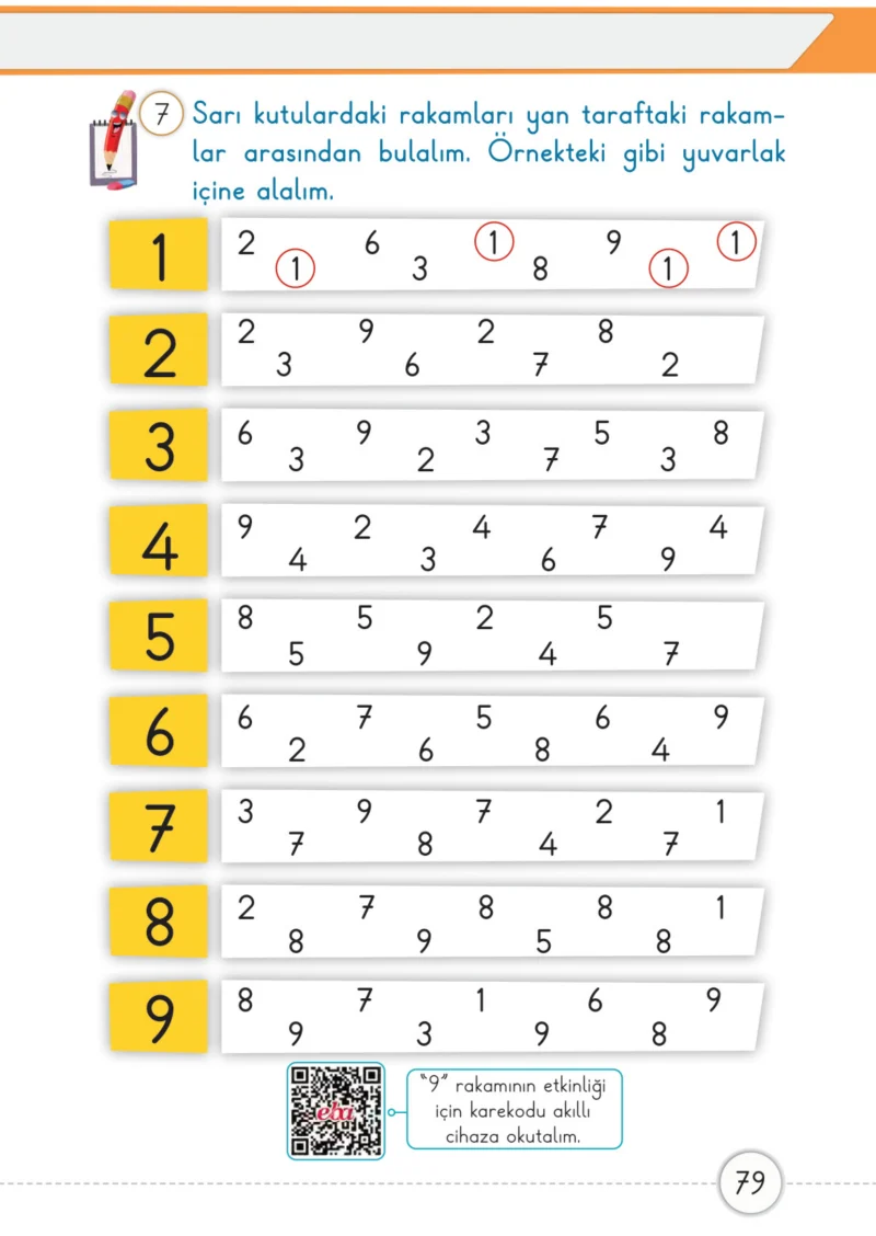 1. Sınıf Matematik Ders Kitabı Cevapları Meb Yayınları 1. Kitap Sayfa 79