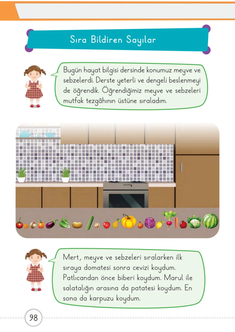 1. Sınıf Matematik Ders Kitabı Cevapları Meb Yayınları 1. Kitap Sayfa 98