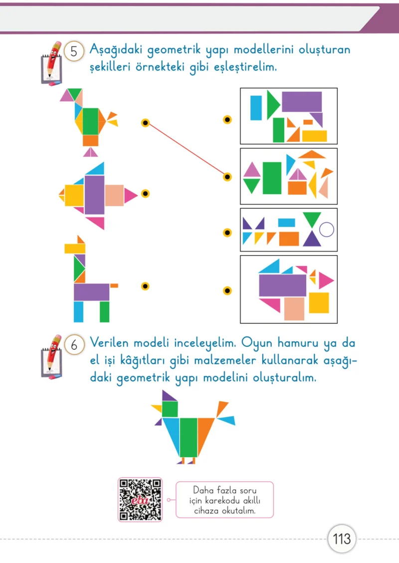 1. Sınıf Matematik Ders Kitabı Cevapları Meb Yayınları 2. Kitap Sayfa 113
