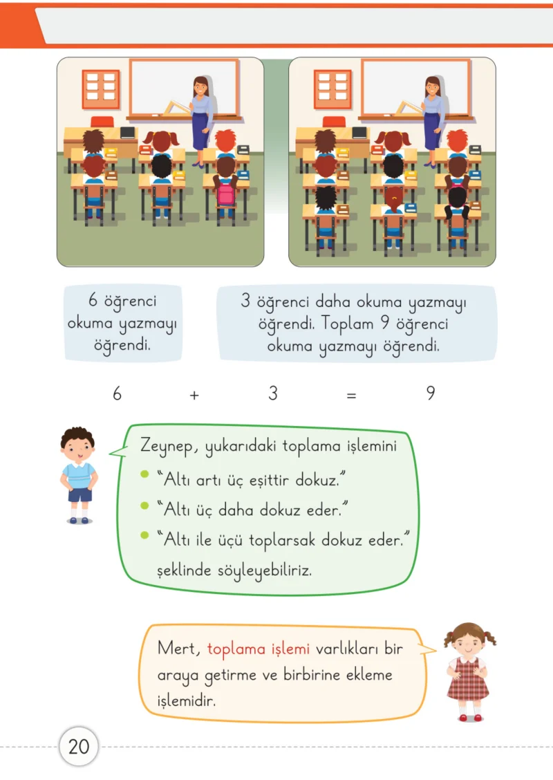 1. Sınıf Matematik Ders Kitabı Cevapları Meb Yayınları 2. Kitap Sayfa 20