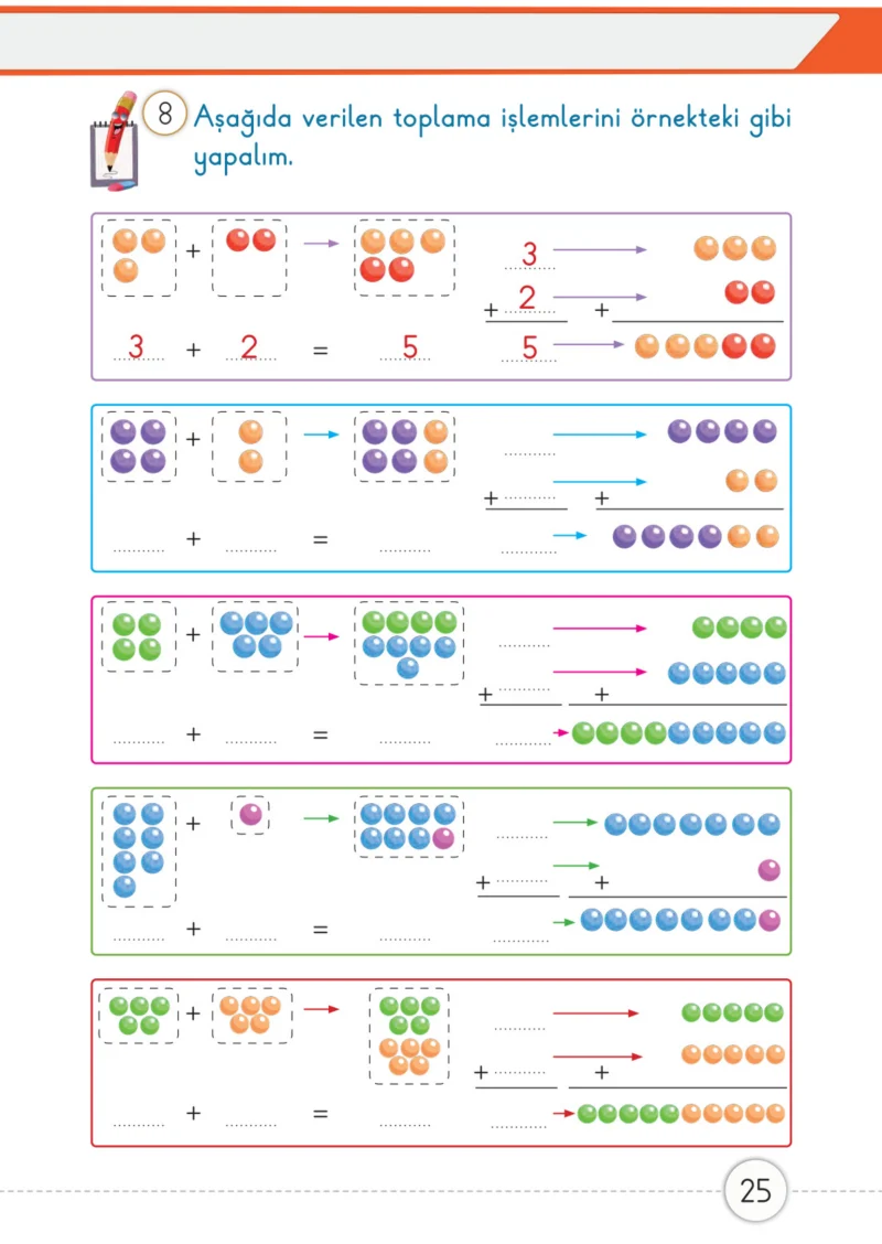 1. Sınıf Matematik Ders Kitabı Cevapları Meb Yayınları 2. Kitap Sayfa 25