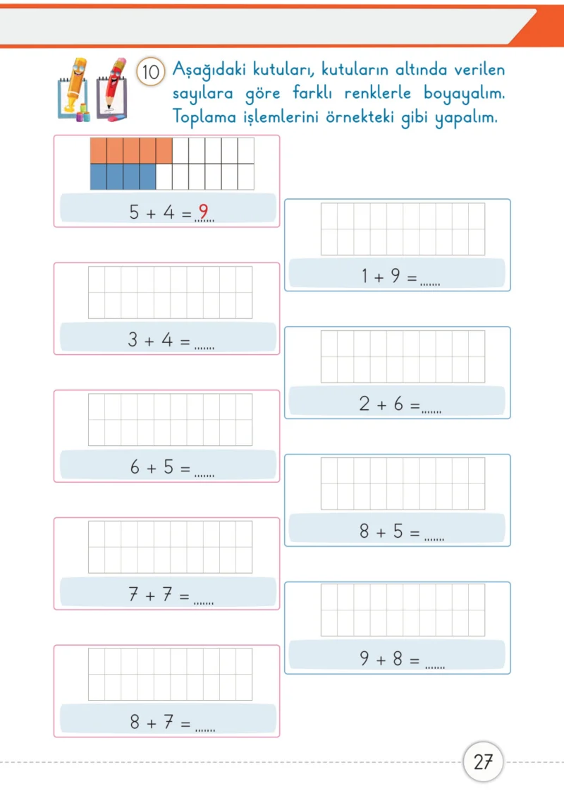 1. Sınıf Matematik Ders Kitabı Cevapları Meb Yayınları 2. Kitap Sayfa 27