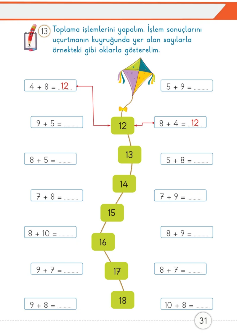 1. Sınıf Matematik Ders Kitabı Cevapları Meb Yayınları 2. Kitap Sayfa 31