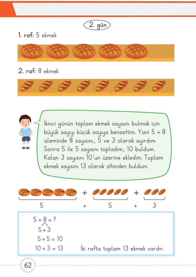 1. Sınıf Matematik Ders Kitabı Cevapları Meb Yayınları 2. Kitap Sayfa 62