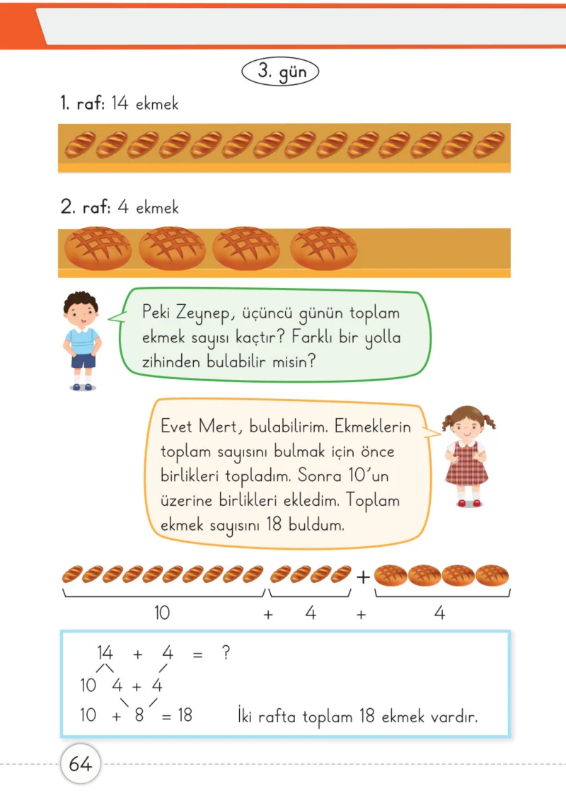 1. Sınıf Matematik Ders Kitabı Cevapları Meb Yayınları 2. Kitap Sayfa 64