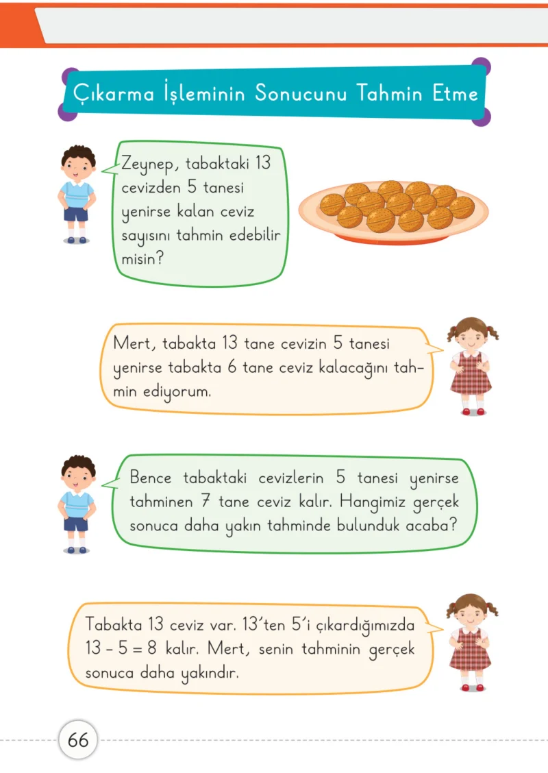 1. Sınıf Matematik Ders Kitabı Cevapları Meb Yayınları 2. Kitap Sayfa 66