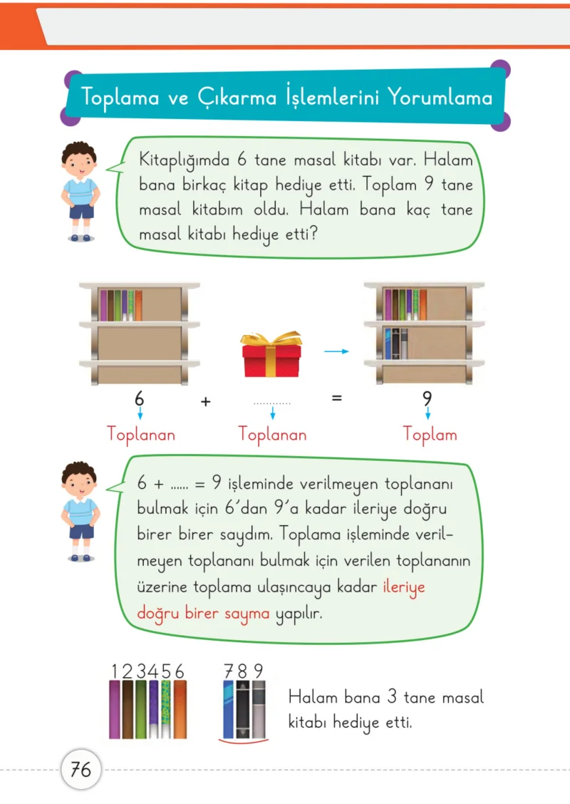1. Sınıf Matematik Ders Kitabı Cevapları Meb Yayınları 2. Kitap Sayfa 76