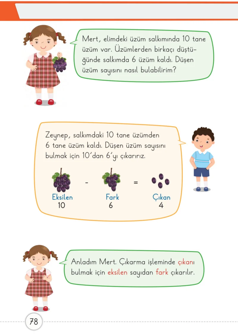 1. Sınıf Matematik Ders Kitabı Cevapları Meb Yayınları 2. Kitap Sayfa 78