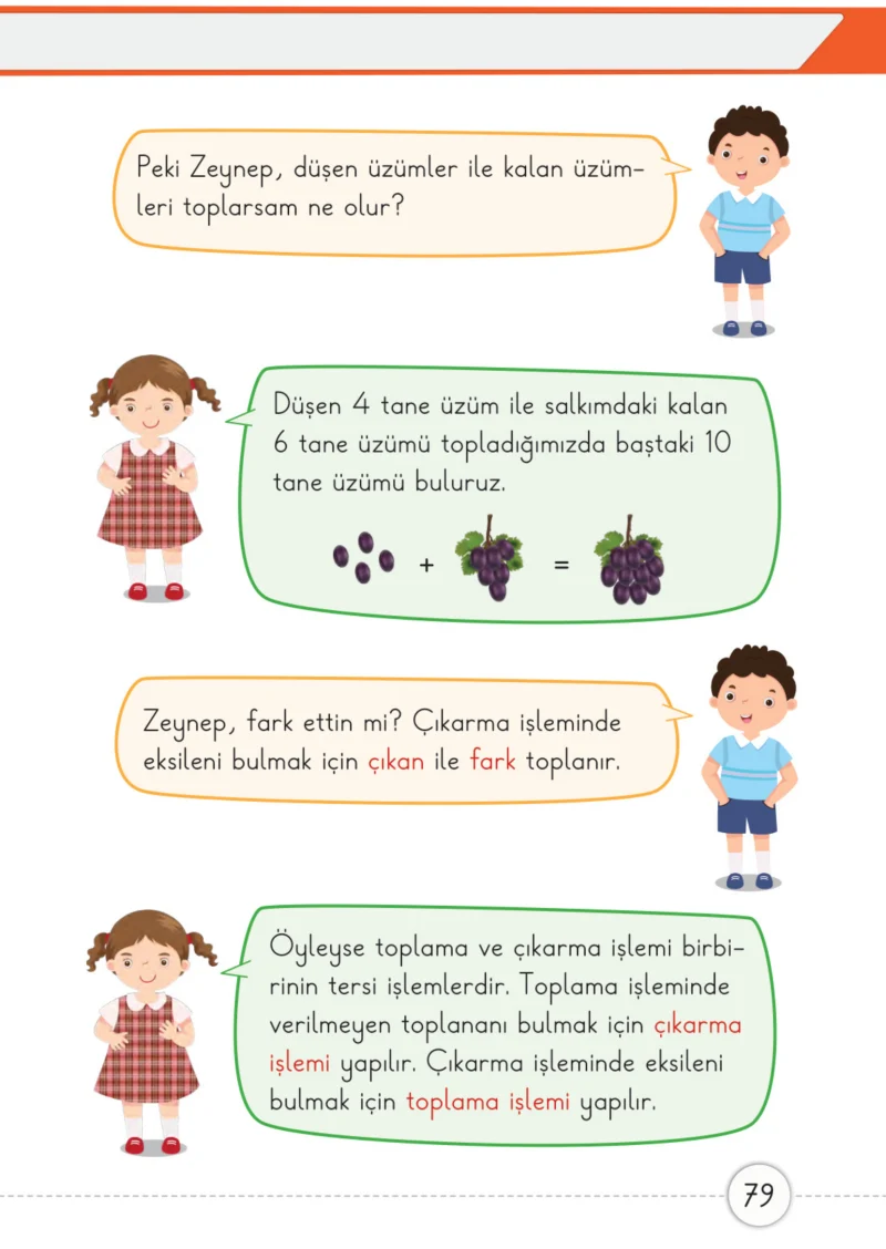 1. Sınıf Matematik Ders Kitabı Cevapları Meb Yayınları 2. Kitap Sayfa 79