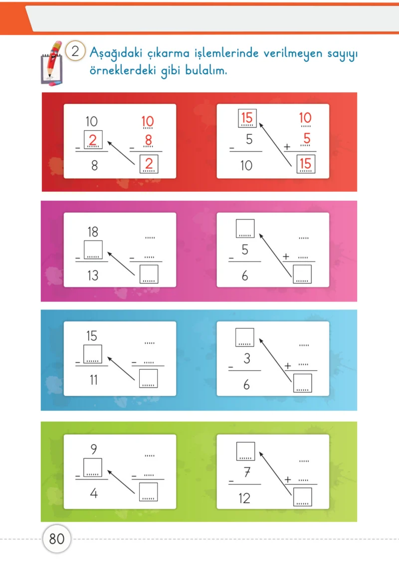 1. Sınıf Matematik Ders Kitabı Cevapları Meb Yayınları 2. Kitap Sayfa 80
