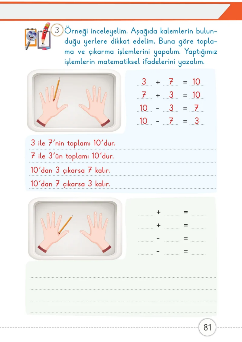 1. Sınıf Matematik Ders Kitabı Cevapları Meb Yayınları 2. Kitap Sayfa 81