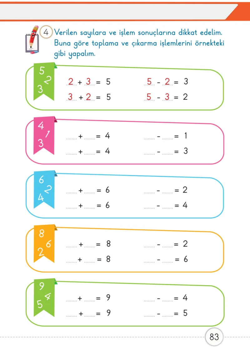 1. Sınıf Matematik Ders Kitabı Cevapları Meb Yayınları 2. Kitap Sayfa 83