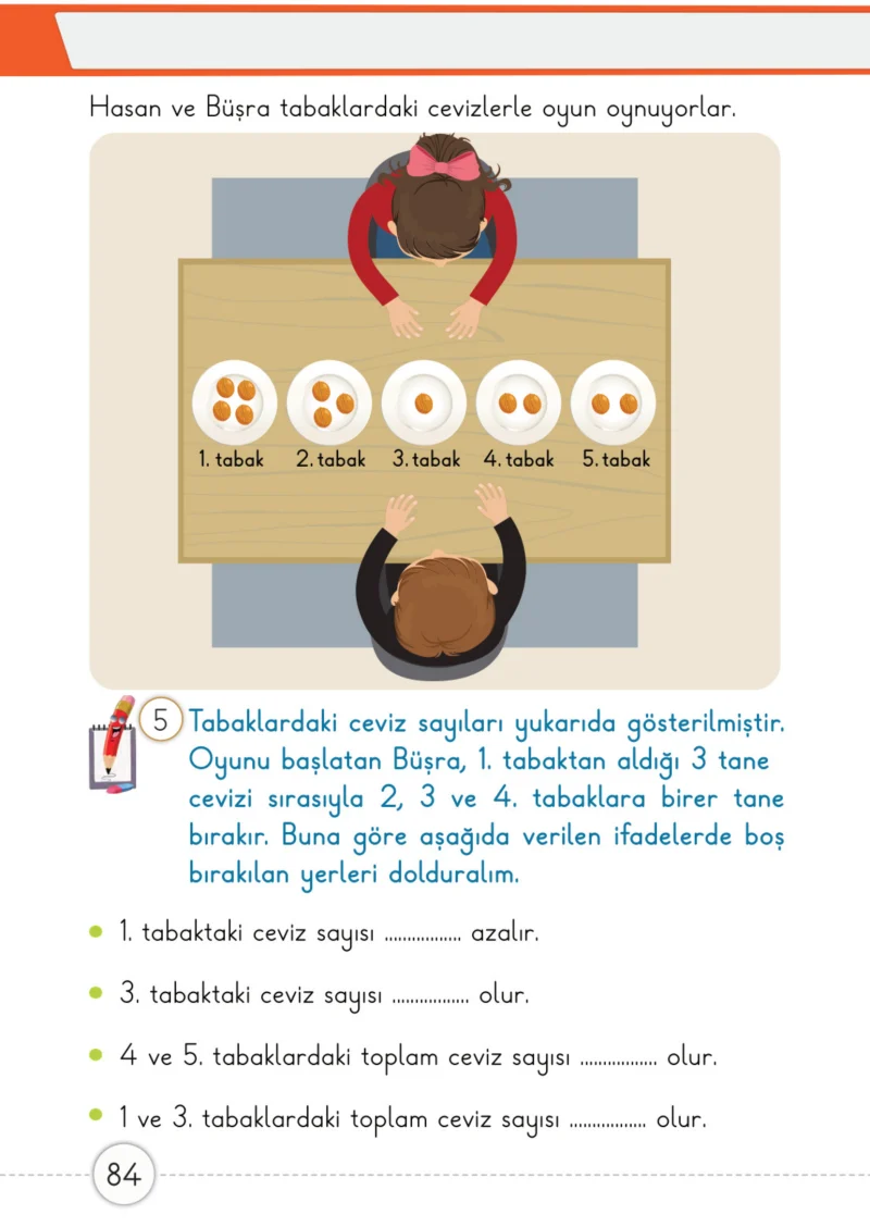 1. Sınıf Matematik Ders Kitabı Cevapları Meb Yayınları 2. Kitap Sayfa 84