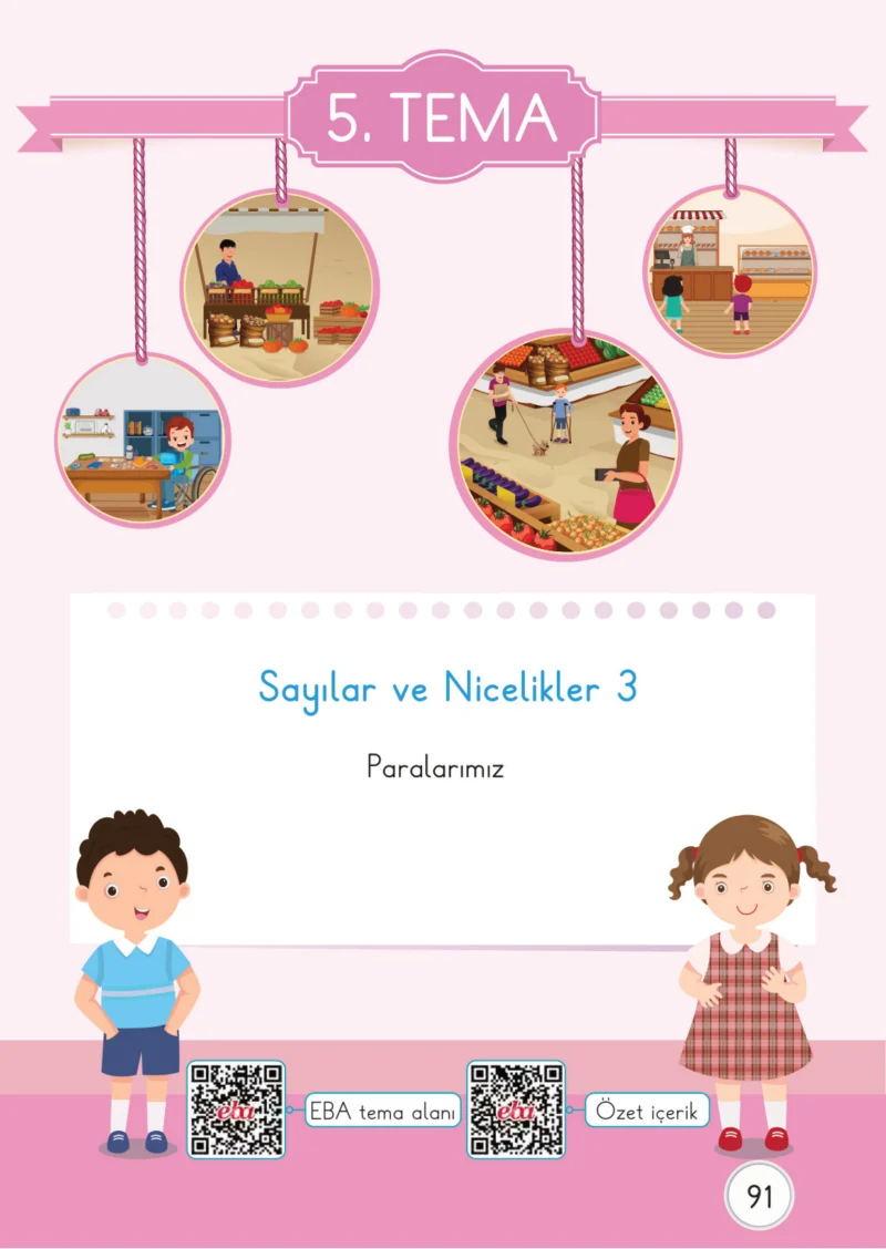 1. Sınıf Matematik Ders Kitabı Cevapları Meb Yayınları 2. Kitap Sayfa 91