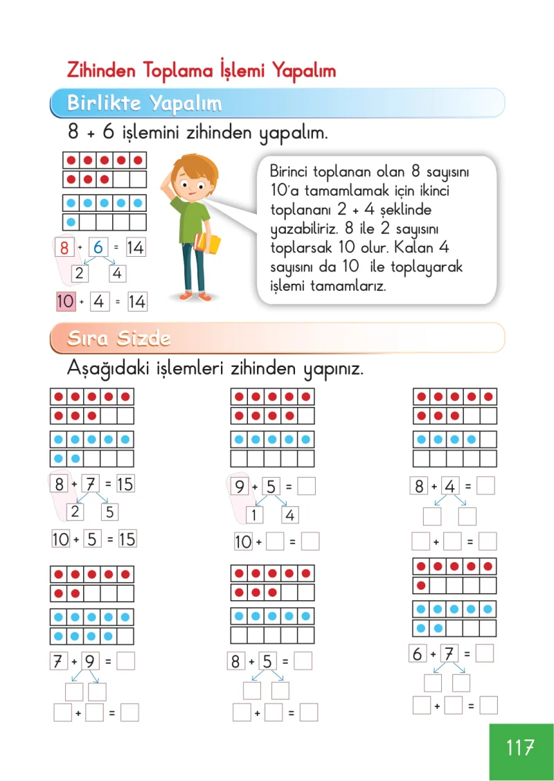 1. Sınıf Matematik Ders Kitabı Cevapları Meb Yayınları Sayfa 117