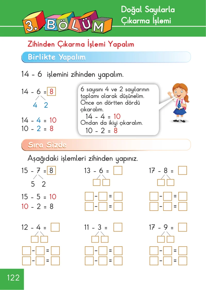 1. Sınıf Matematik Ders Kitabı Cevapları Meb Yayınları Sayfa 122