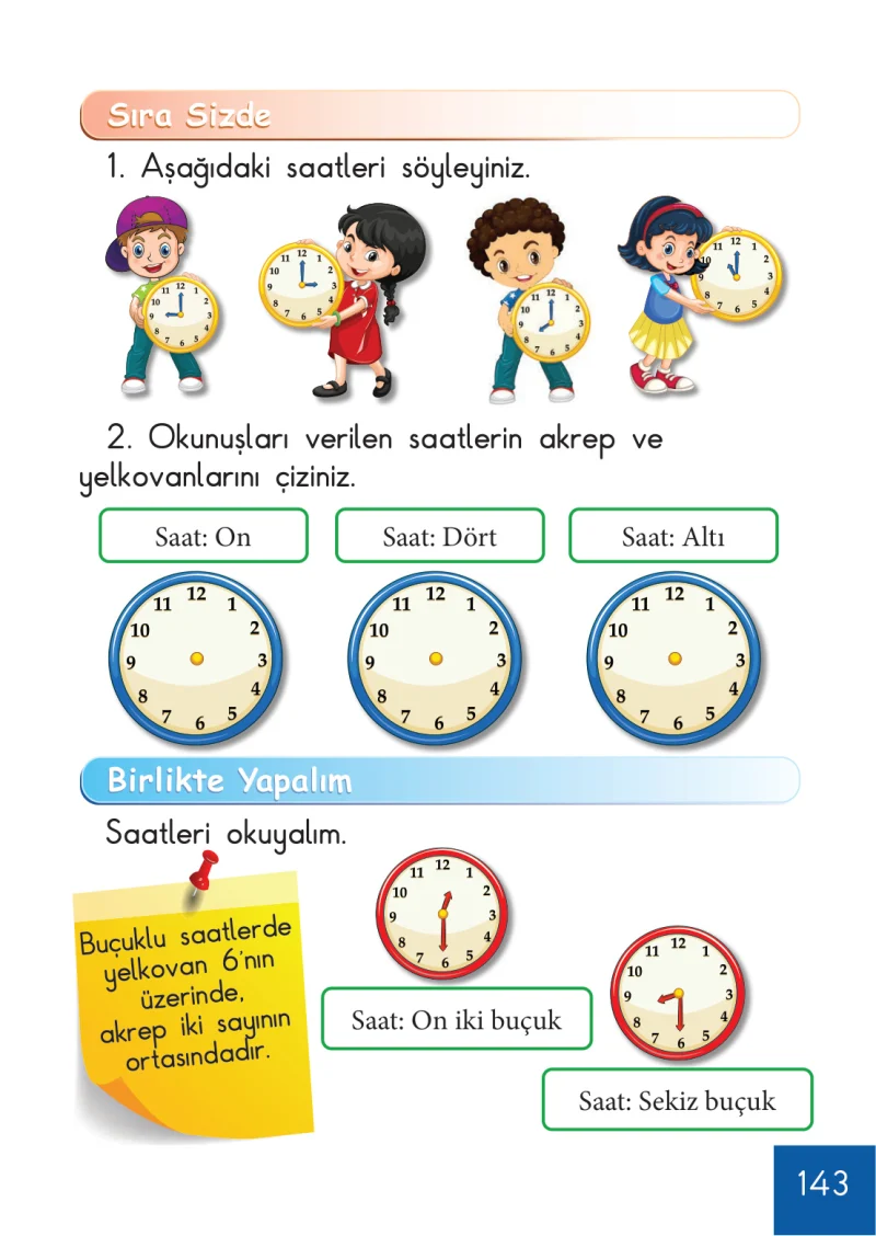 1. Sınıf Matematik Ders Kitabı Cevapları Meb Yayınları Sayfa 143