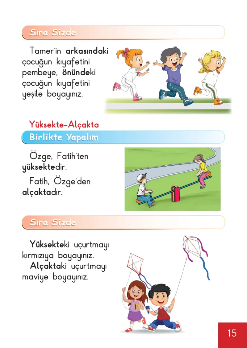 1. Sınıf Matematik Ders Kitabı Cevapları Meb Yayınları Sayfa 15