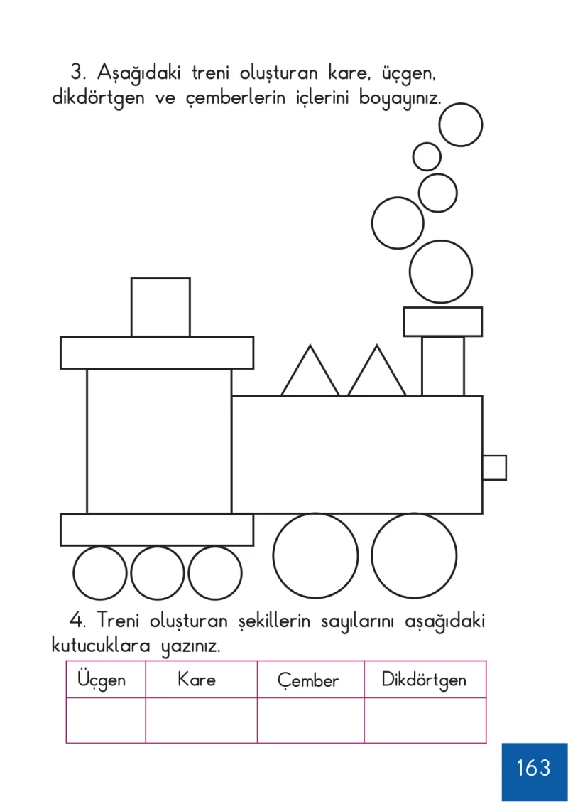 1. Sınıf Matematik Ders Kitabı Cevapları Meb Yayınları Sayfa 163
