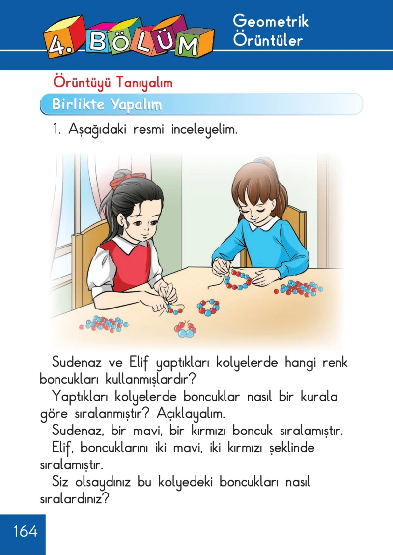 1. Sınıf Matematik Ders Kitabı Cevapları Meb Yayınları Sayfa 164