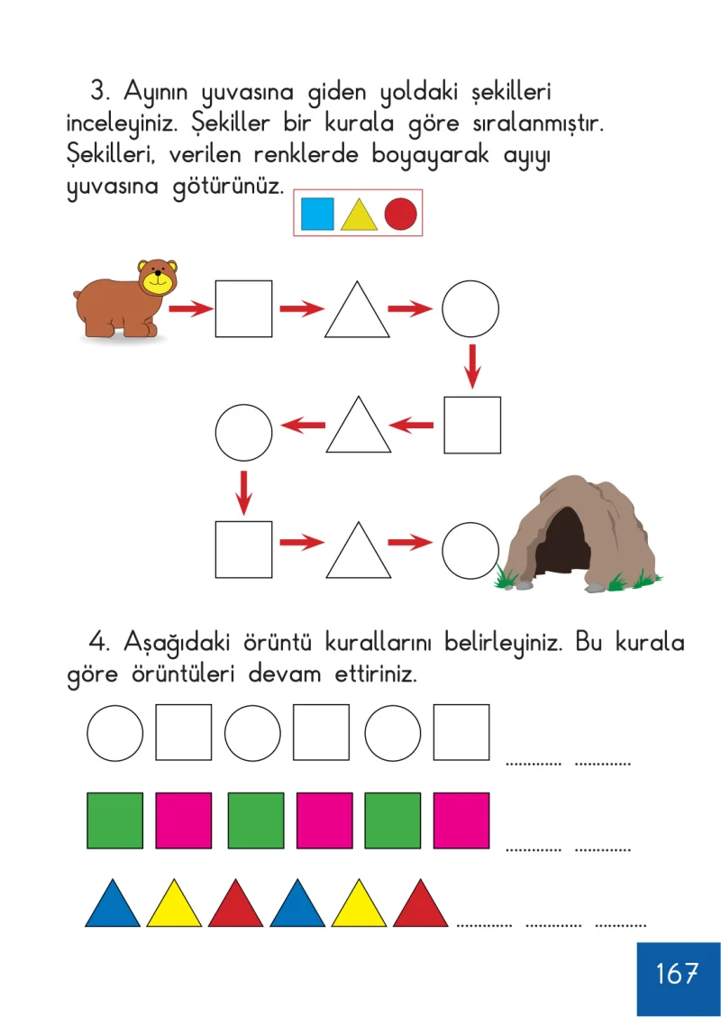 1. Sınıf Matematik Ders Kitabı Cevapları Meb Yayınları Sayfa 167