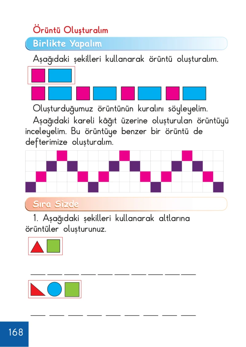 1. Sınıf Matematik Ders Kitabı Cevapları Meb Yayınları Sayfa 168