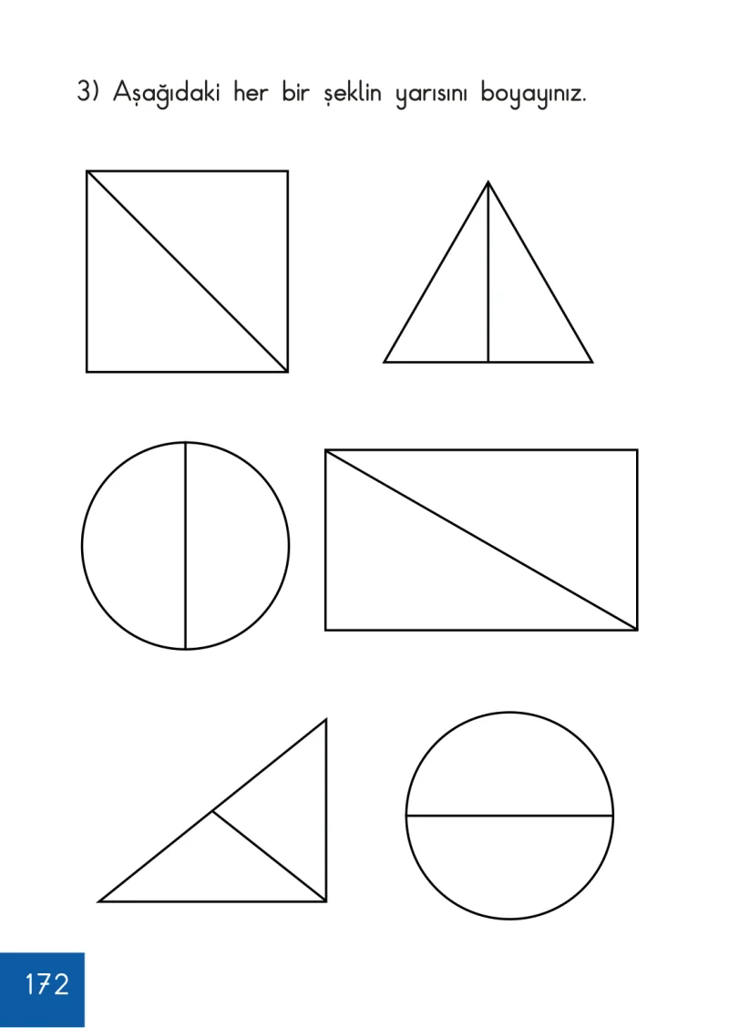 1. Sınıf Matematik Ders Kitabı Cevapları Meb Yayınları Sayfa 172