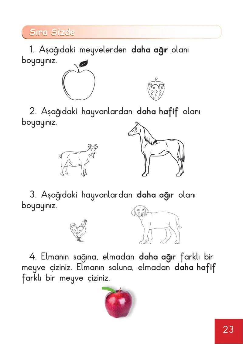 1. Sınıf Matematik Ders Kitabı Cevapları Meb Yayınları Sayfa 23