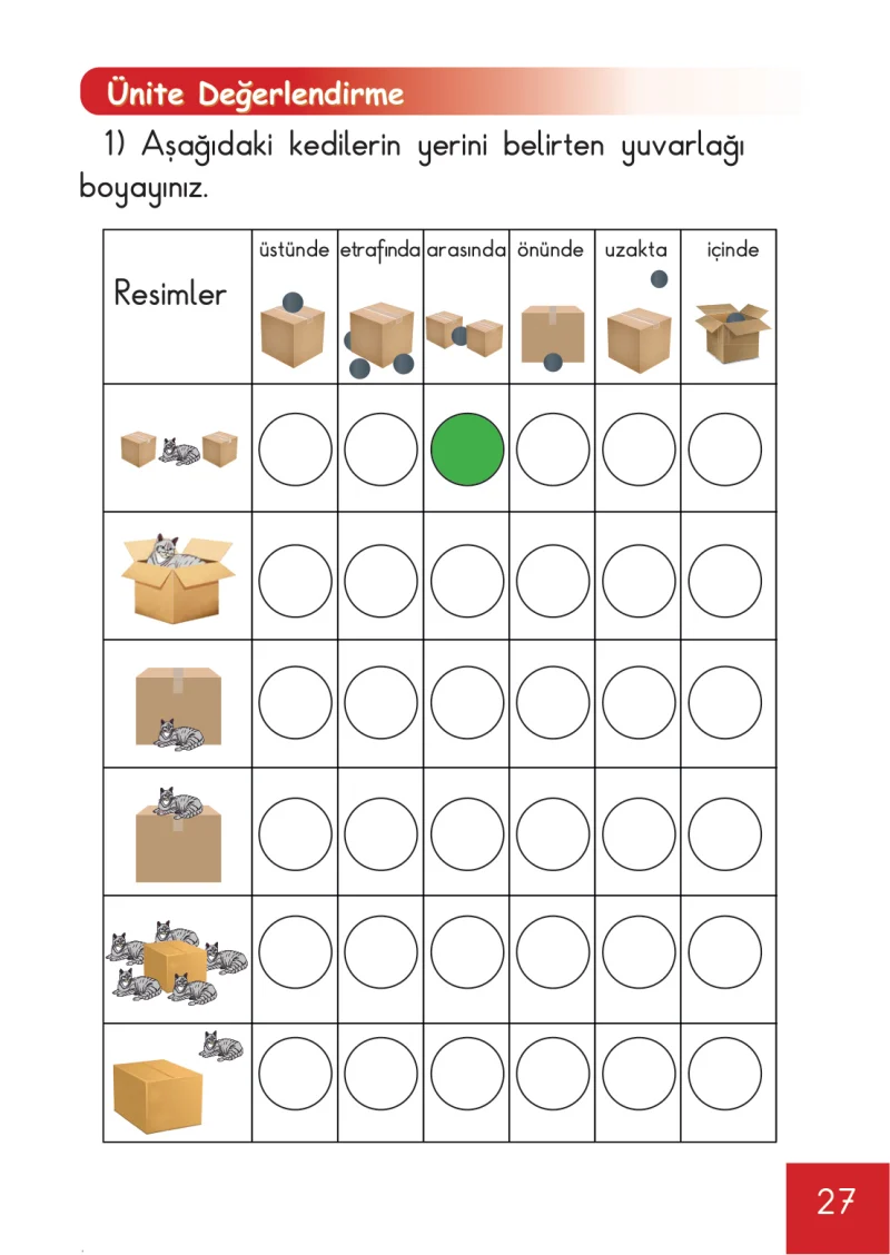 1. Sınıf Matematik Ders Kitabı Cevapları Meb Yayınları Sayfa 27