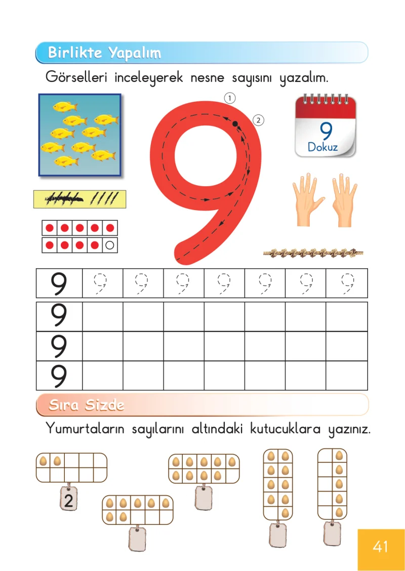 1. Sınıf Matematik Ders Kitabı Cevapları Meb Yayınları Sayfa 41