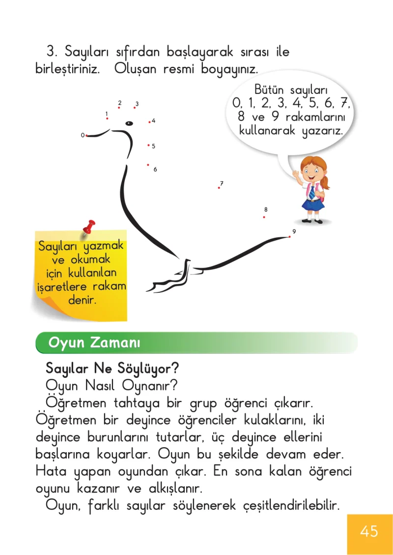 1. Sınıf Matematik Ders Kitabı Cevapları Meb Yayınları Sayfa 45
