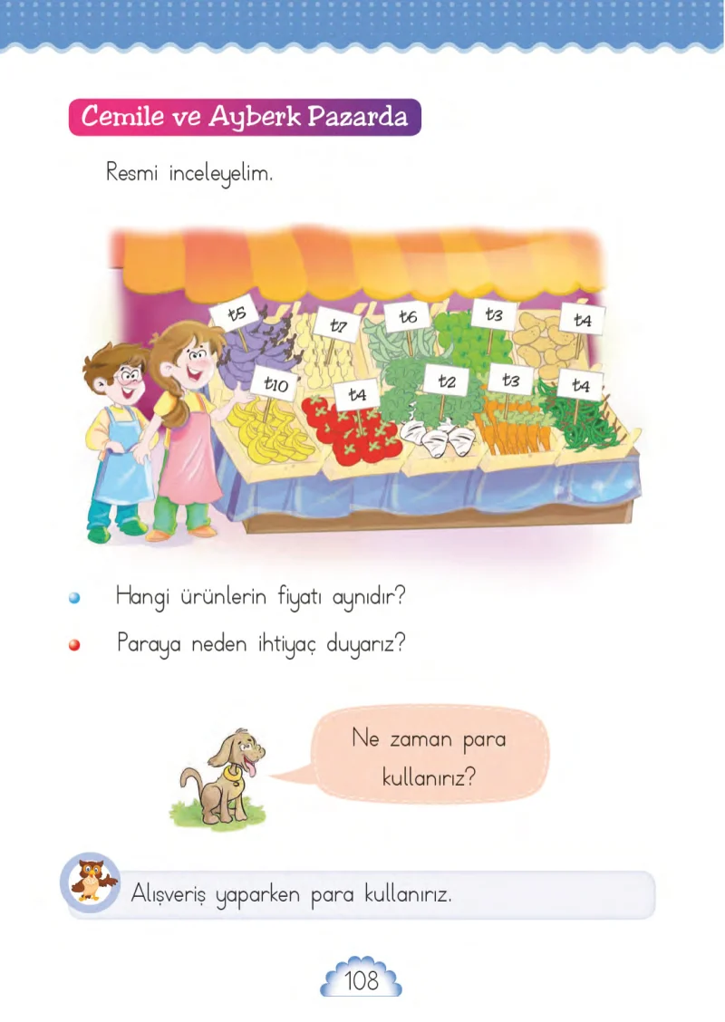 1. Sınıf Matematik Ders Kitabı Cevapları MHG Yayınları Sayfa 108