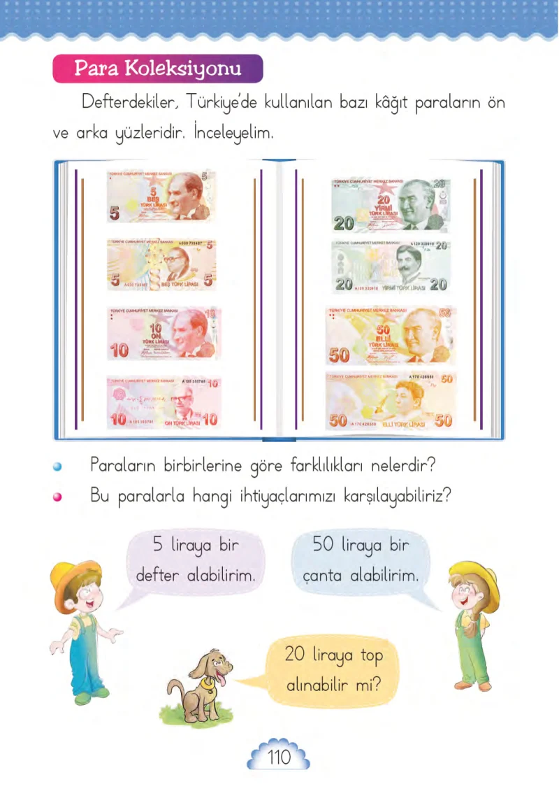 1. Sınıf Matematik Ders Kitabı Cevapları MHG Yayınları Sayfa 110