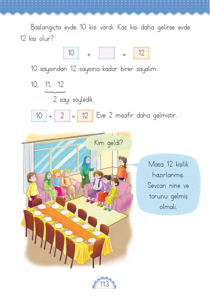 1. Sınıf Matematik Ders Kitabı Cevapları MHG Yayınları Sayfa 113