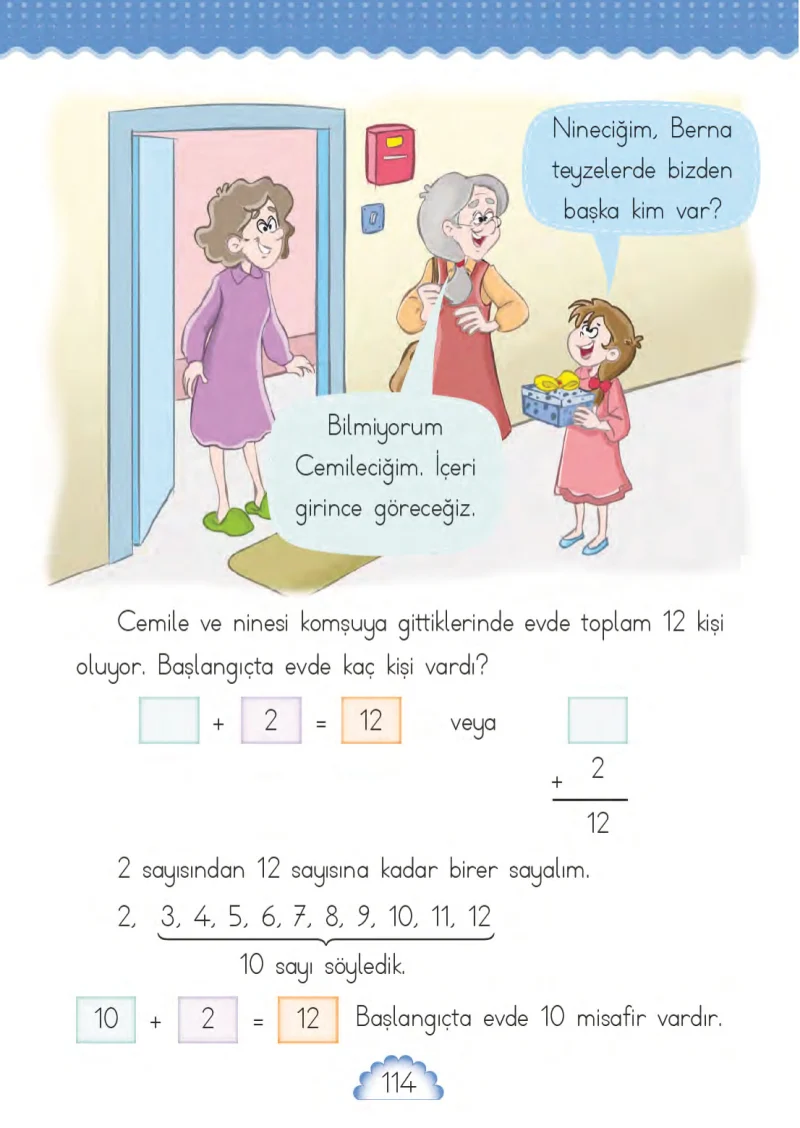 1. Sınıf Matematik Ders Kitabı Cevapları MHG Yayınları Sayfa 114