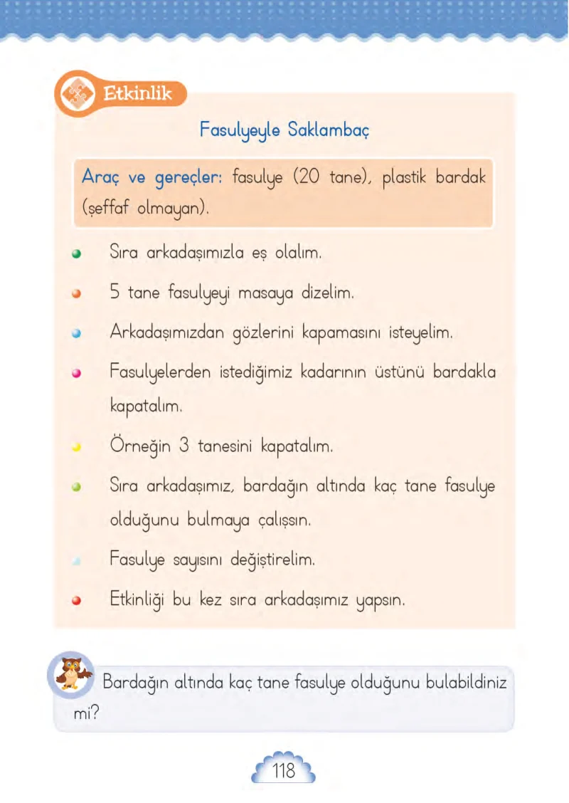 1. Sınıf Matematik Ders Kitabı Cevapları MHG Yayınları Sayfa 118