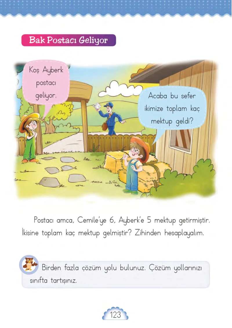 1. Sınıf Matematik Ders Kitabı Cevapları MHG Yayınları Sayfa 123