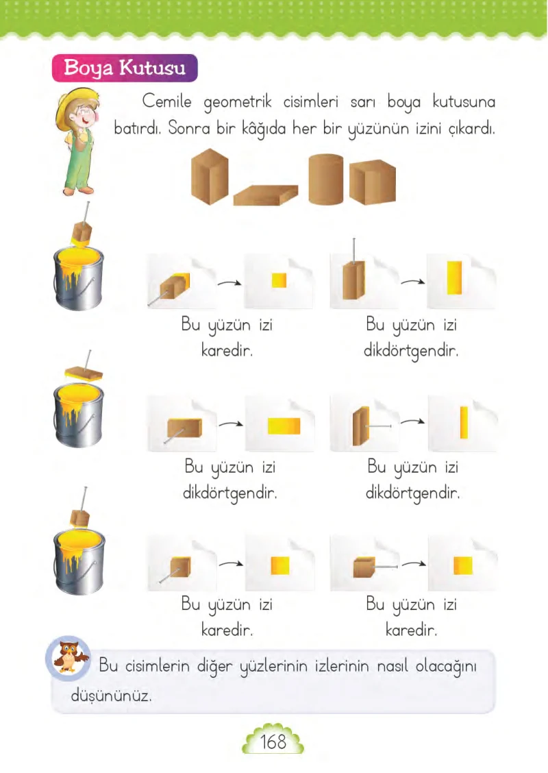 1. Sınıf Matematik Ders Kitabı Cevapları MHG Yayınları Sayfa 168