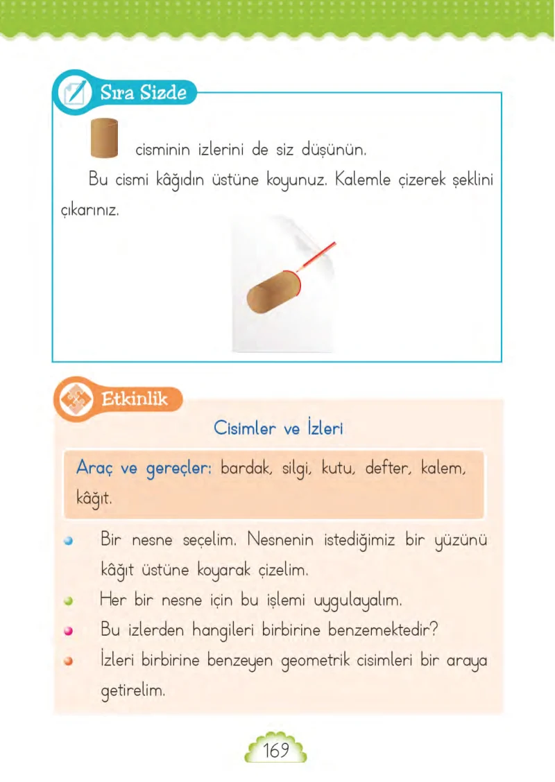 1. Sınıf Matematik Ders Kitabı Cevapları MHG Yayınları Sayfa 169