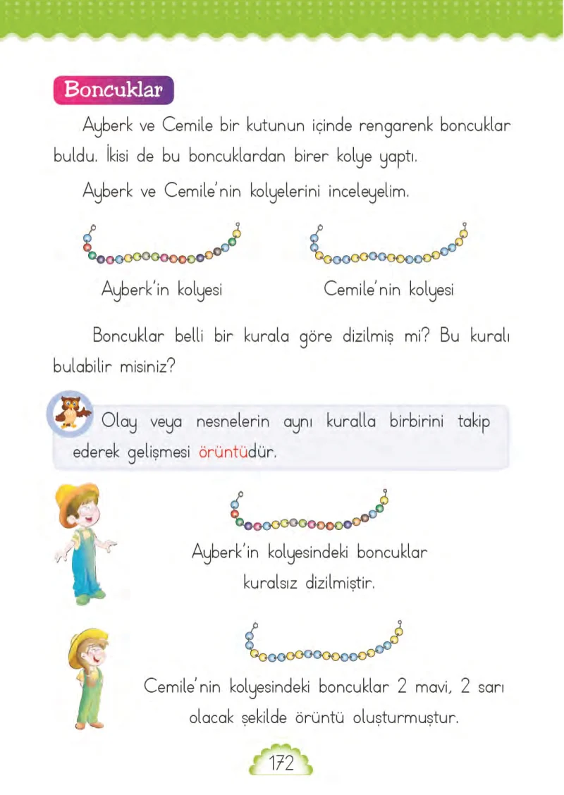 1. Sınıf Matematik Ders Kitabı Cevapları MHG Yayınları Sayfa 172