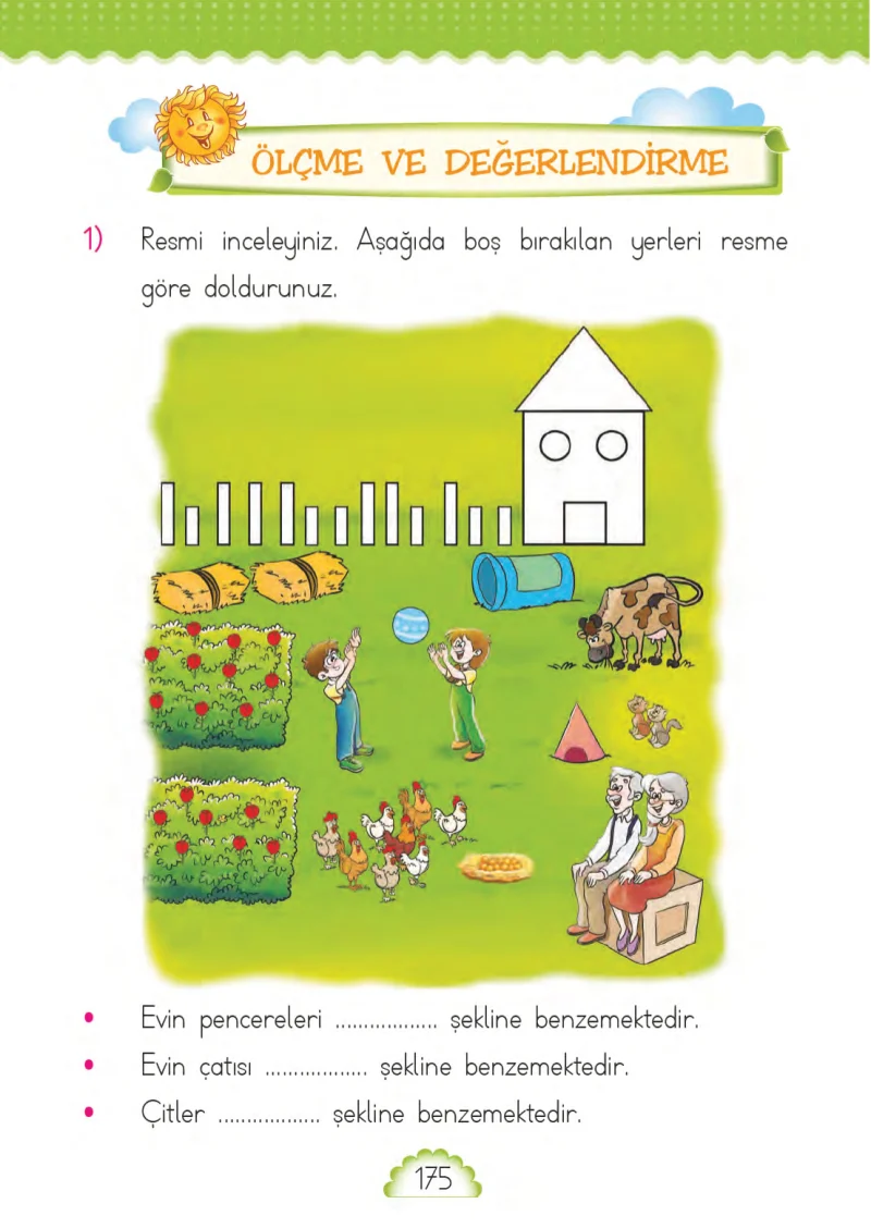 1. Sınıf Matematik Ders Kitabı Cevapları MHG Yayınları Sayfa 175