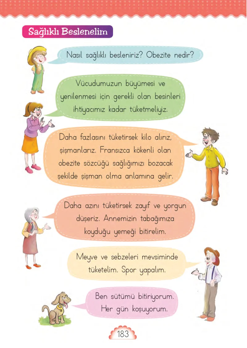 1. Sınıf Matematik Ders Kitabı Cevapları MHG Yayınları Sayfa 183